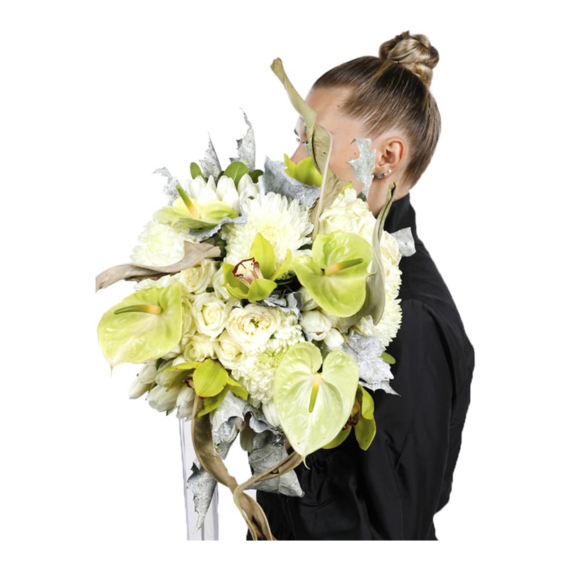 Deluxe Bouquet & Elegant White Anastasia