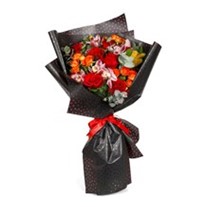 Ravishing Red Roses & Spidyum Orkide Buketi