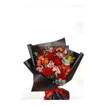 Ravishing Red Roses & Spidyum Orkide Buketi