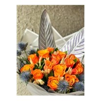 Purple Detail Orange Bouquet