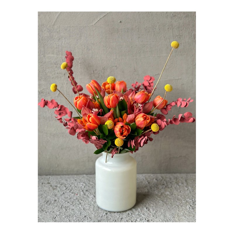 Orange Cocktail In White Vase