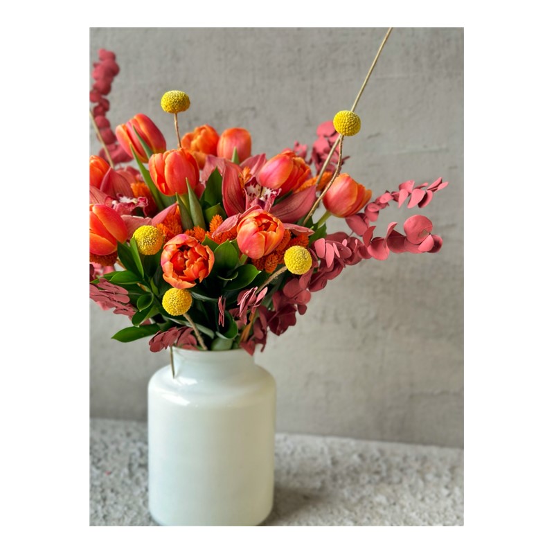 Orange Cocktail In White Vase