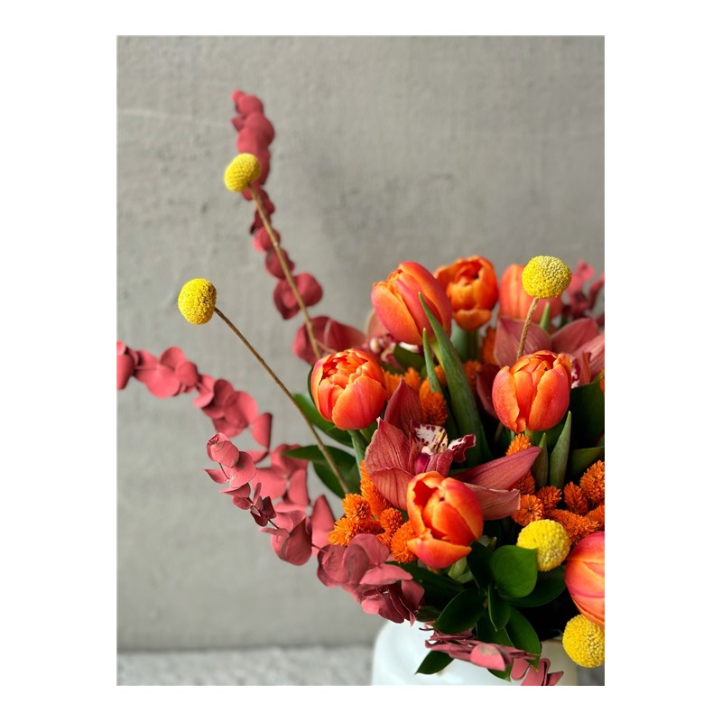 Orange Cocktail In White Vase