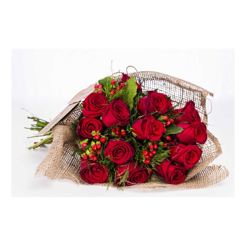 Red Color 15 Gül Buketi