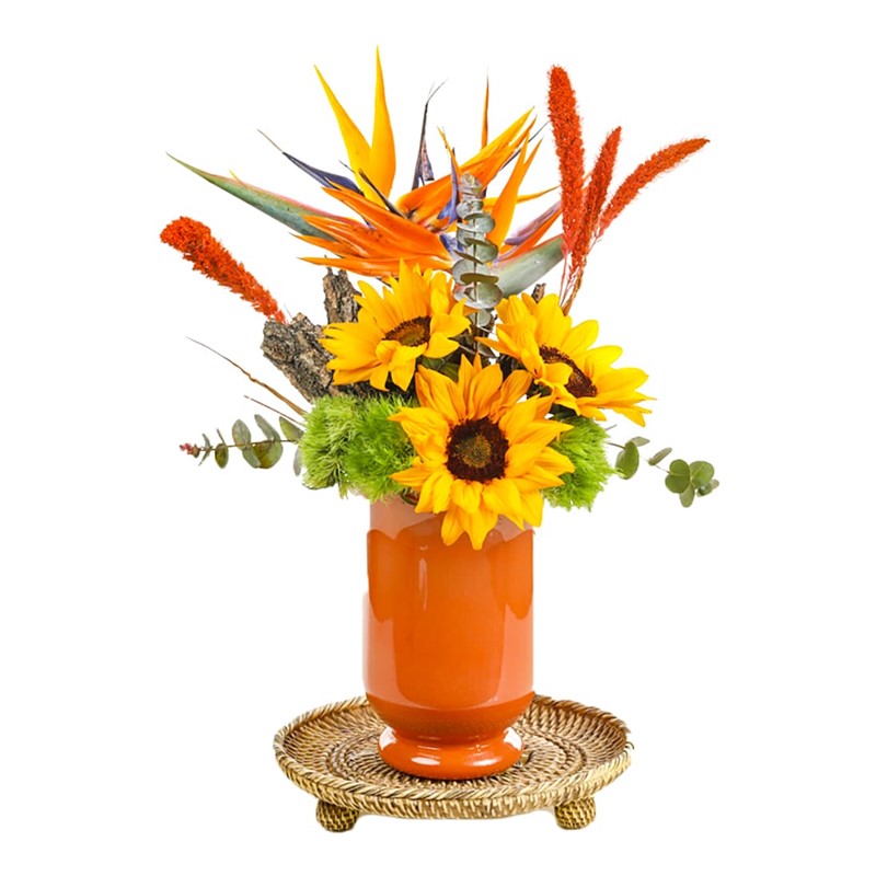 Sunflower Orange Vase