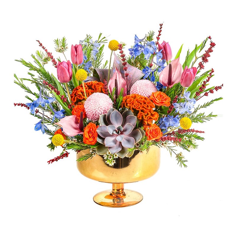 Luxury Flowers In Gold