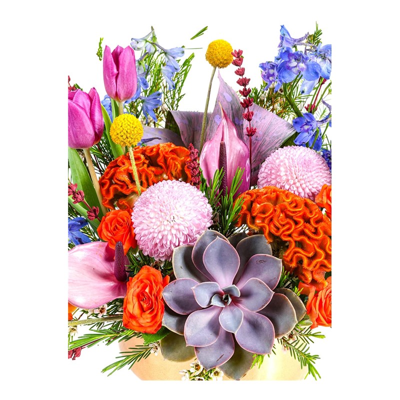 Luxury Flowers In Gold