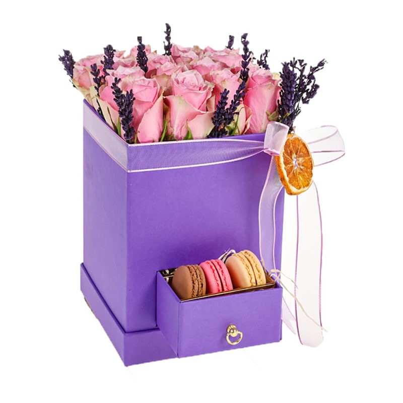 Macaron Lilac Box Rose Makaron