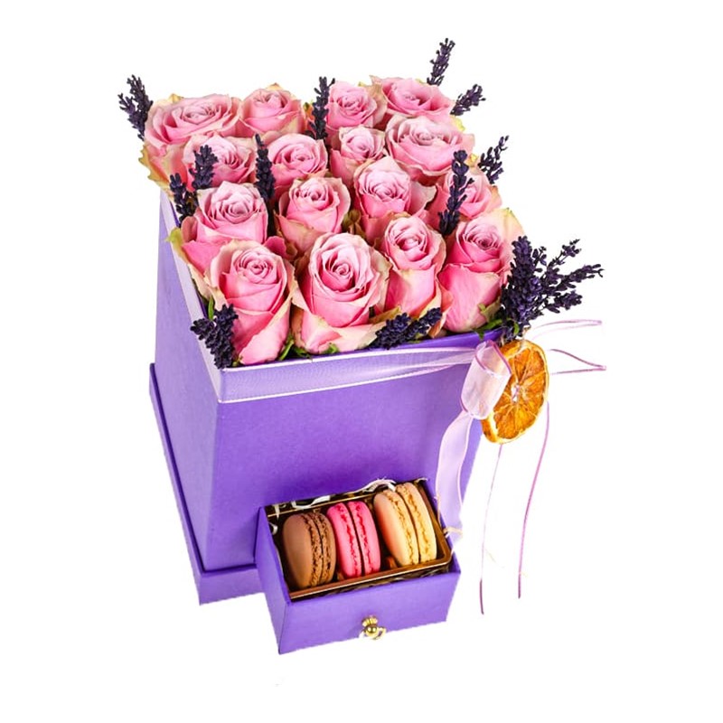 Macaron Lilac Box Rose Makaron