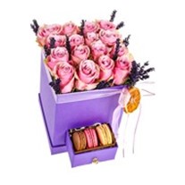 Macaron Lilac Box Rose Makaron
