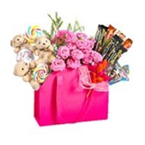 Bag Of Flowers And Chocolates