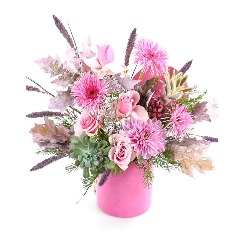 Box Of Pink Flowers