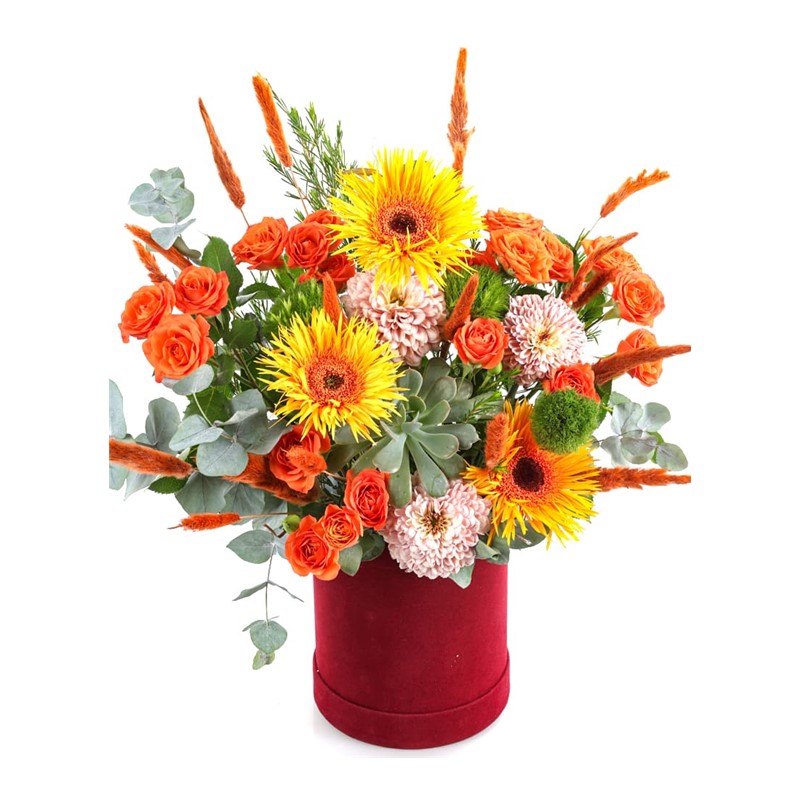 Box Of Orange Flowers