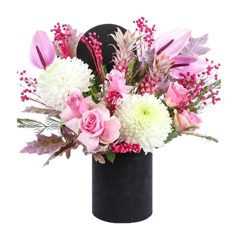 Luxury Flowers In Black Box