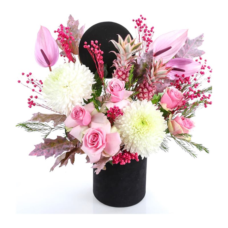 Luxury Flowers In Black Box