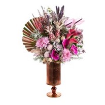 Luxury Flowers In Bronze Vase