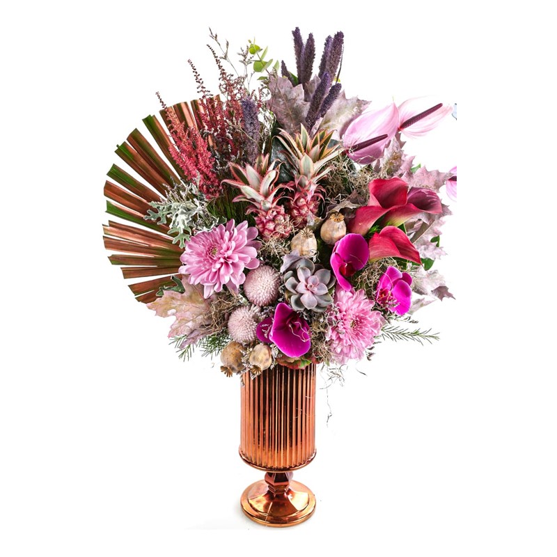 Luxury Flowers In Bronze Vase