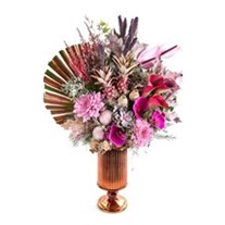 Luxury Flowers In Bronze Vase