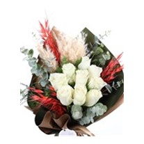 Bright Luxurious Beyaz Gül Buketi