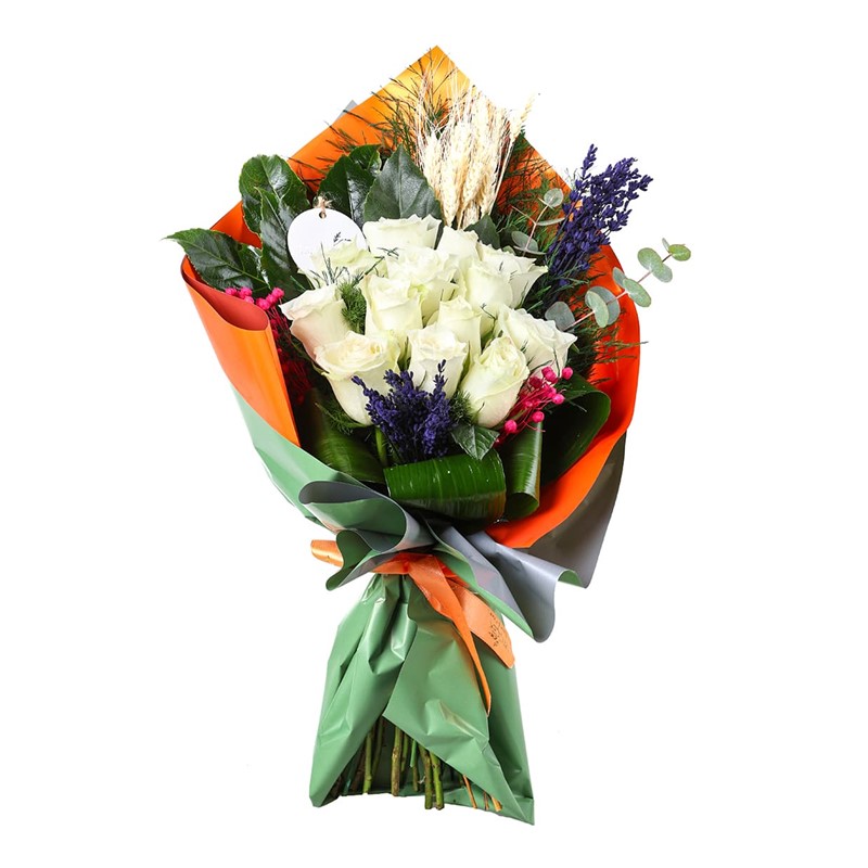 Lustrous Luxe Blooms Beyaz Gül