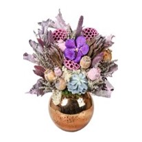 Bronze Vase In Dry Flower