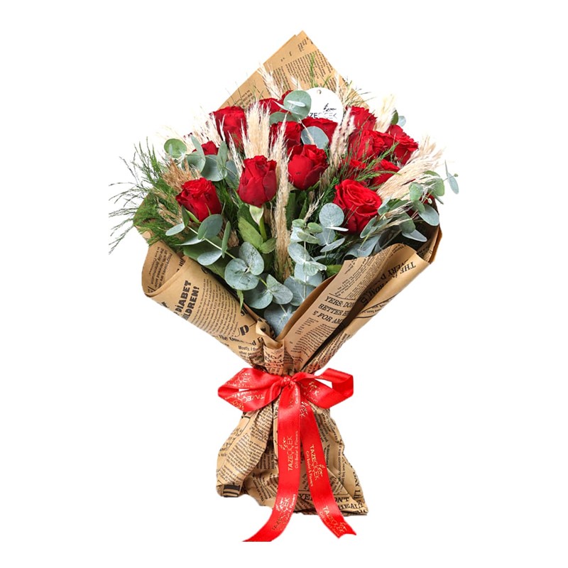 Red Sparkle 19 Kırmızı Gül Buketi