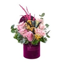 Bright Pink Rose Arrangement