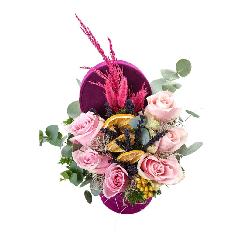 Bright Pink Rose Arrangement