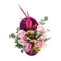 Bright Pink Rose Arrangement