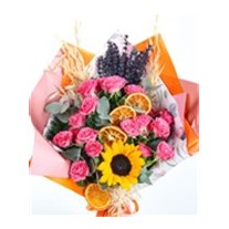 Rosy Sunset Serenade Gül Buketi