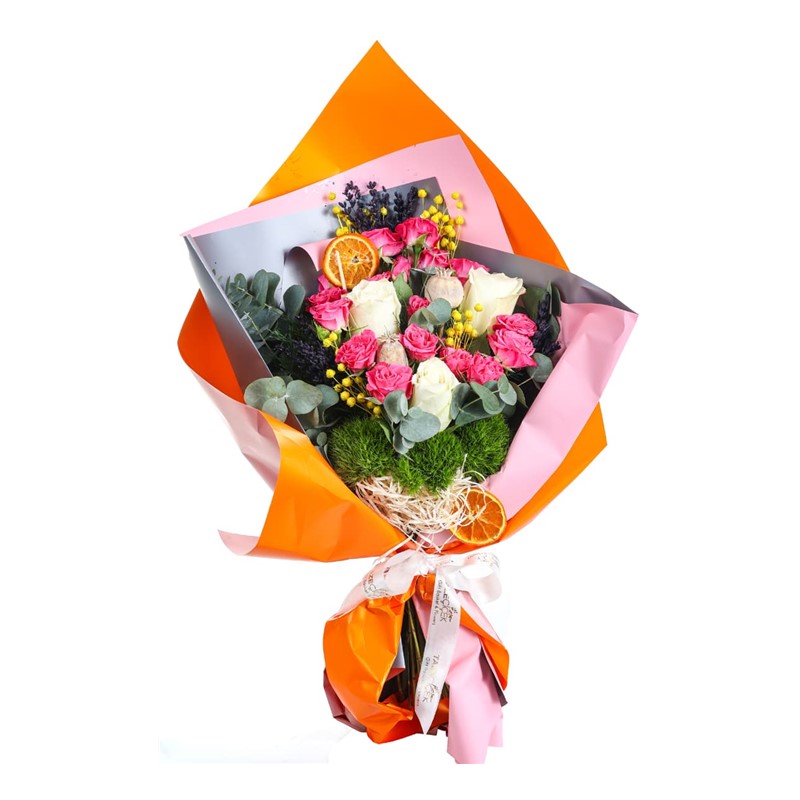 Peach Pink Glow Gül Buketi