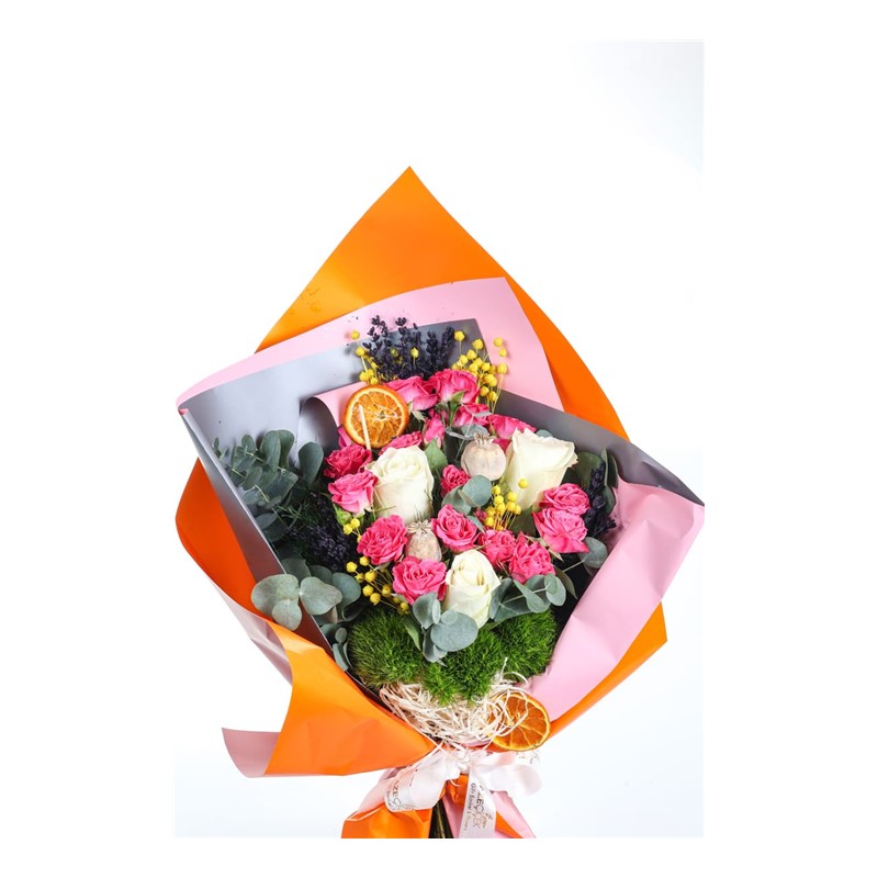 Peach Pink Glow Gül Buketi