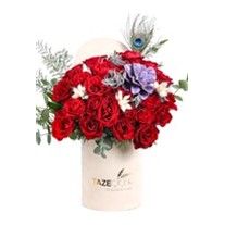 Cream Velvet Red