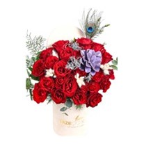 Cream Velvet Red