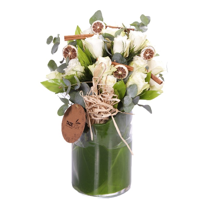 Lime Roses Vazoda Güller