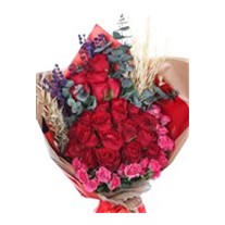 Pink & Red Roses Buketi