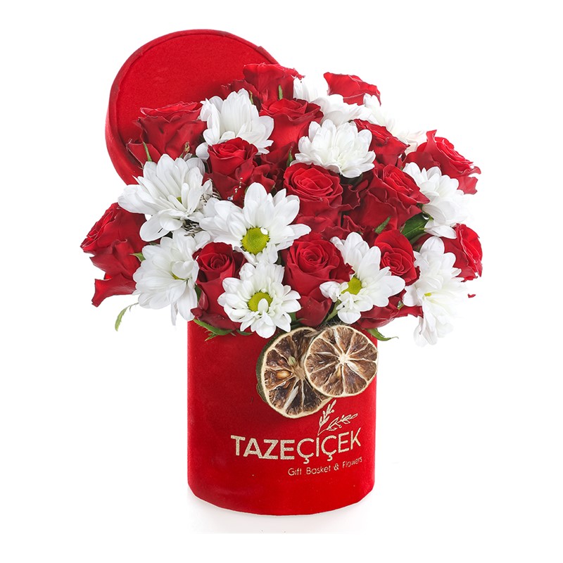 Bloom Smiles Gül ve Papatya Kutusu