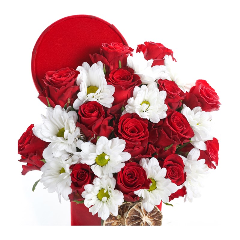 Bloom Smiles Gül ve Papatya Kutusu