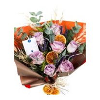 Soft Blooms 7 li Lila Gül Buketi