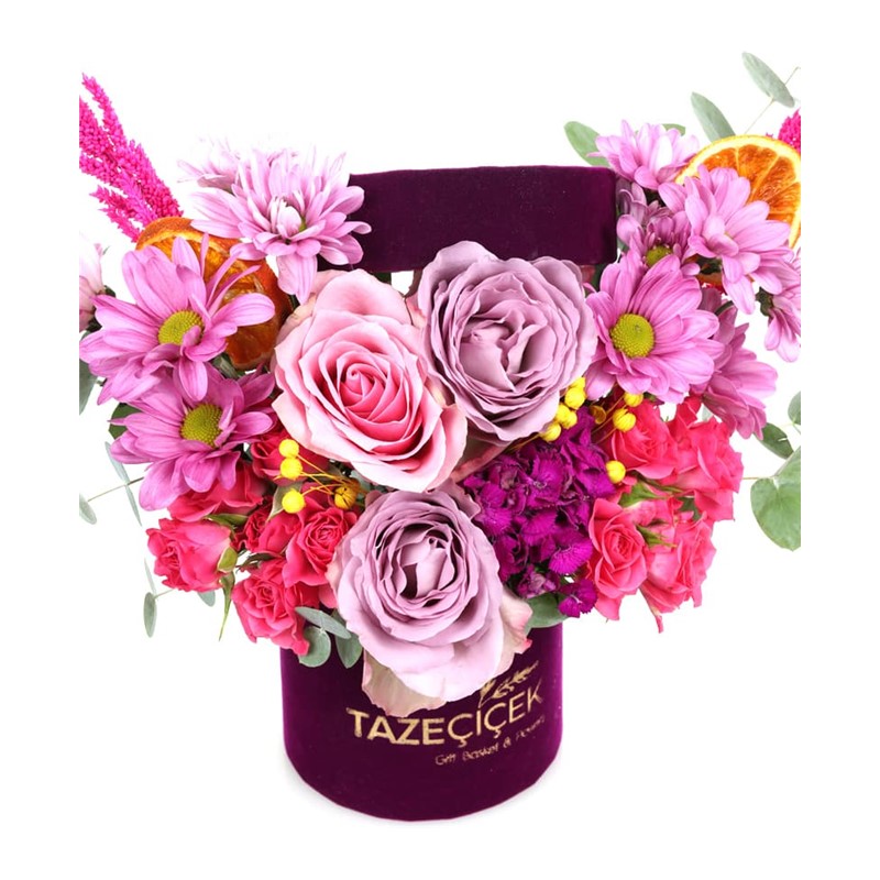 Pink Floral Fusion Kutuda Aranjman