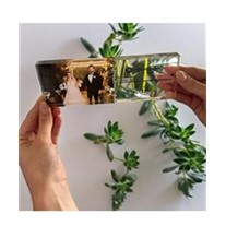 Kişiye Özel Fotoğraflı Spotify Şarkı Barkodlu Kalın Akrilik Masaüstü Fotoğraf Çerçevesi Plaket Ödül