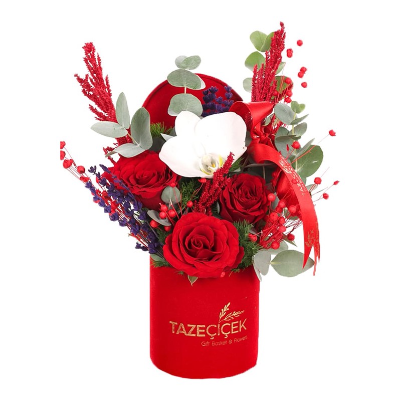 Rose and Orchid Harmony Gül Kutusu