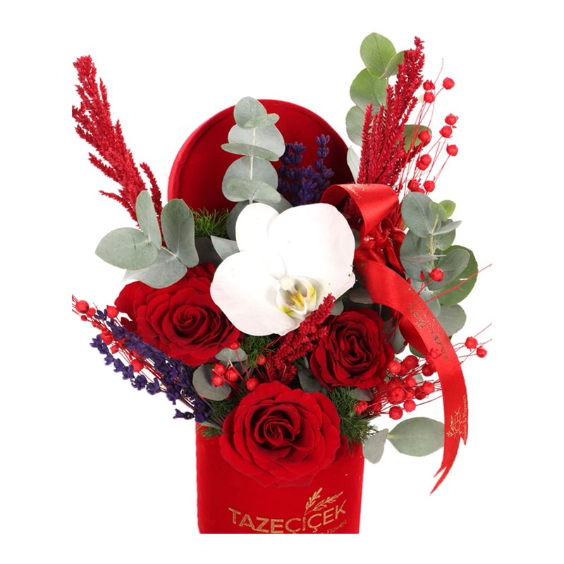 Rose and Orchid Harmony Gül Kutusu