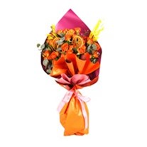 Amber Radiance Turuncu Gül Buketi