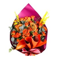 Amber Radiance Turuncu Gül Buketi