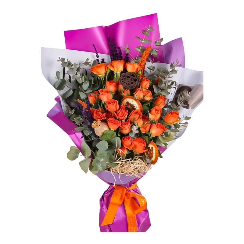 Peacy Orange Çardak Gül Buketi