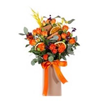 Amber Wishes 19 Mini Turuncu Gül