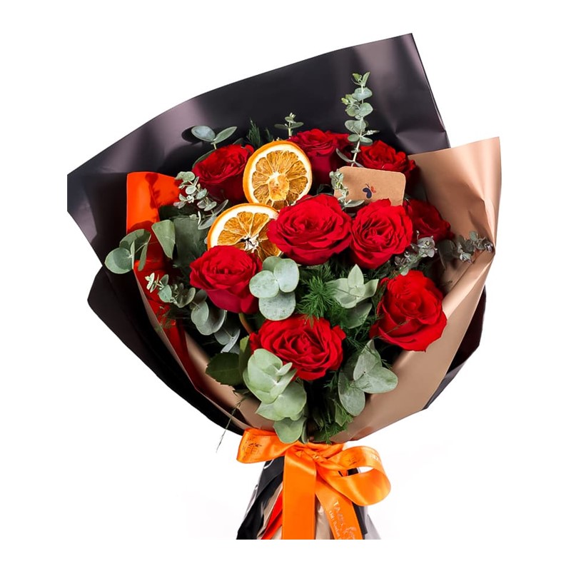 Red Passion 9 Kırmızı Gül Buketi