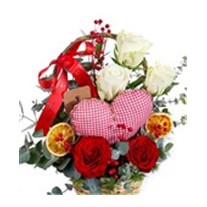 Red Love & White Hope Gül Sepeti