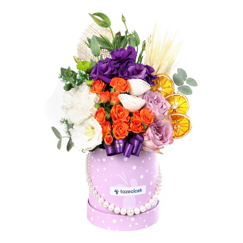 Floral Sunset Box Çiçek Aranjmanı